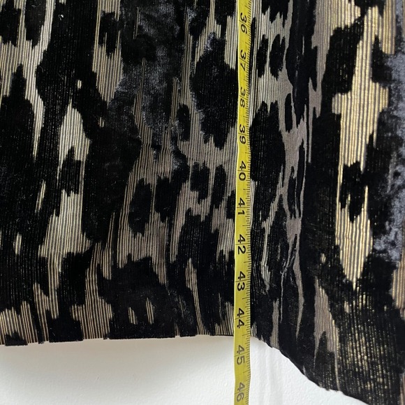 Tuckernuck Pomander Place Black Velvet Gold Metallic Burnout Midi Dress 14 Party - Picture 9 of 12